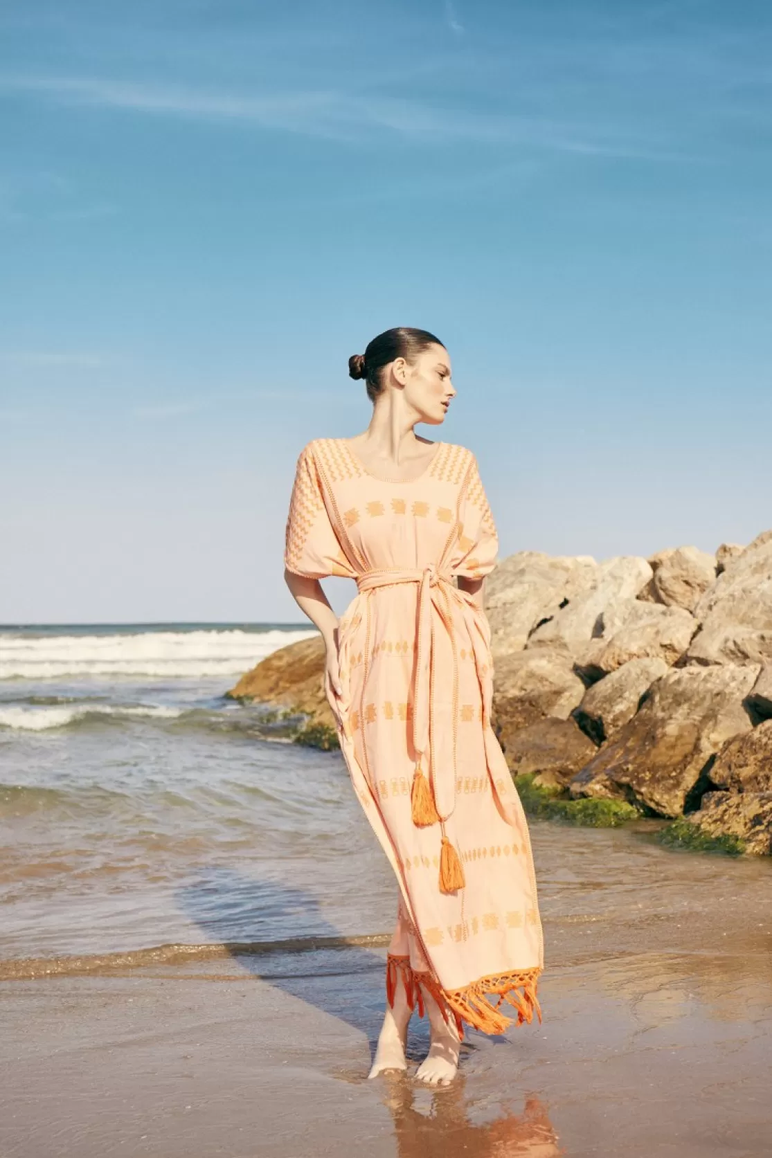 KAFTAN FRIDITA SALMON*Coosy Flash Sale