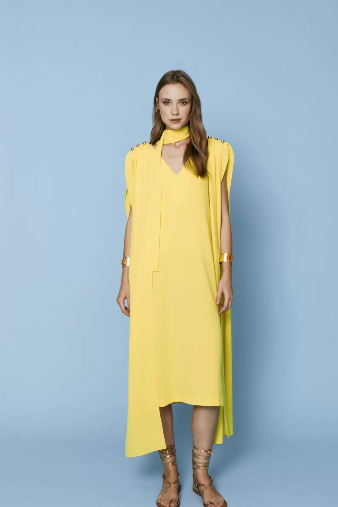 VESTIDO COSMINAAMARILLO*Coosy Outlet